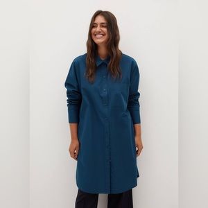 Mango Cotton Long Shirt